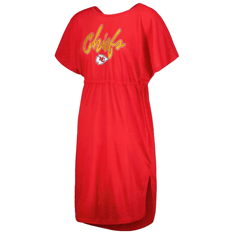 Maillot de bain G-III 4Her par Carl Banks pour femmes, rouge, Kansas City Chiefs Versus Swim Cover-Up