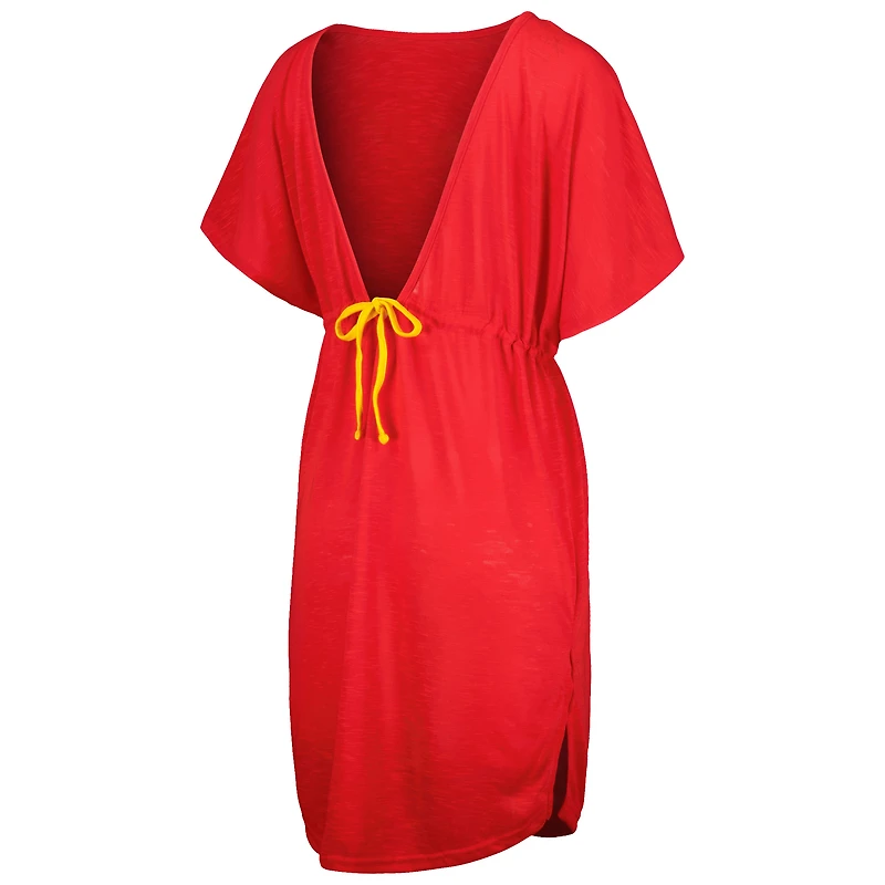 Maillot de bain G-III 4Her par Carl Banks pour femmes, rouge, Kansas City Chiefs Versus Swim Cover-Up