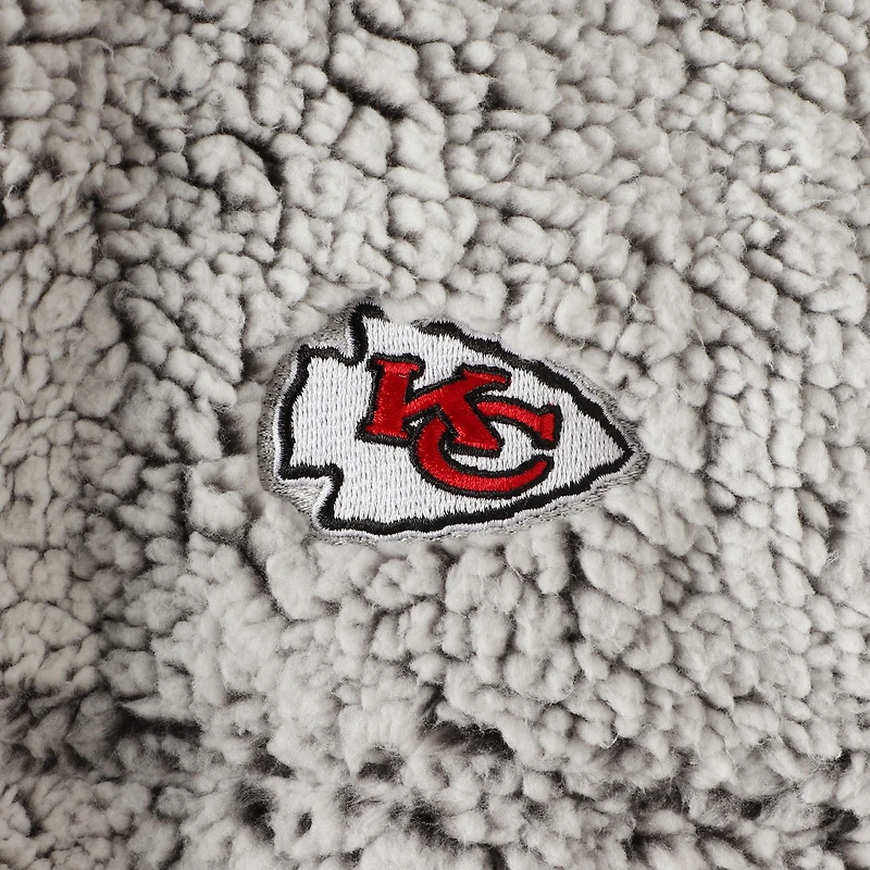 Veste à enfiler grise Kansas City Chiefs Sherpa pour femme