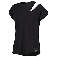 Women's KIYA TOMLIN Black Kansas City Chiefs Cut Out Tri-Blend Shirt