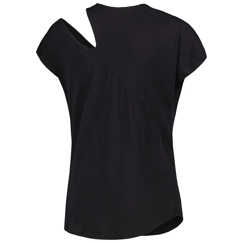 Women's KIYA TOMLIN Black Kansas City Chiefs Cut Out Tri-Blend Shirt