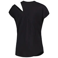 Women's KIYA TOMLIN Black Kansas City Chiefs Cut Out Tri-Blend Shirt