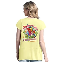 T-shirt jaune Margaritaville pour femme des Kansas City Chiefs Gametime Is Paradise