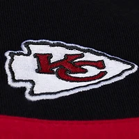 Women's Mitchell & Ness  Black Kansas City Chiefs Cropped Long Sleeve Rugby Polo