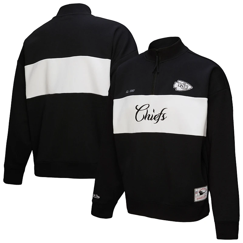 Veste zippée quart de tour noire pour femme Mitchell & Ness Kansas City Chiefs