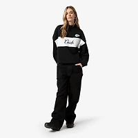Women's Mitchell & Ness Black Kansas City Chiefs Quarter-Zip Jacket