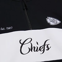 Women's Mitchell & Ness Black Kansas City Chiefs Quarter-Zip Jacket