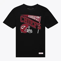 T-shirt noir Mitchell & Ness pour femme, motif petit ami dynamique de l'équipe des Kansas City Chiefs