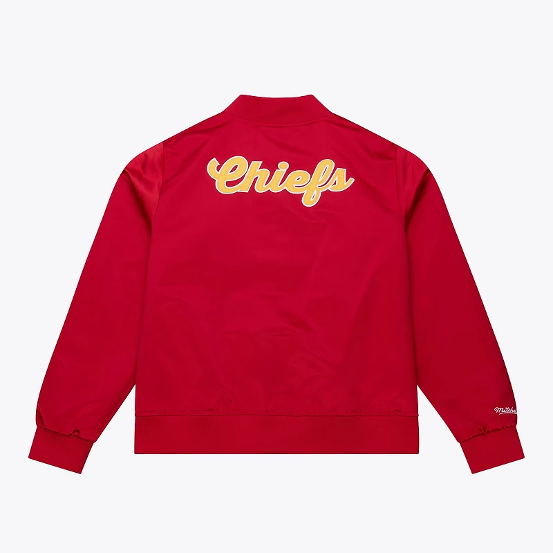 Women's Mitchell & Ness  Red Kansas City Chiefs Full-Snap Satin Jacket