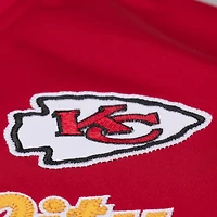 Veste en satin rouge à boutons-pression pour femme Mitchell & Ness des Kansas City Chiefs