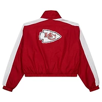 Veste courte entièrement zippée en nylon rouge Kansas City Chiefs de Mitchell & Ness pour femme