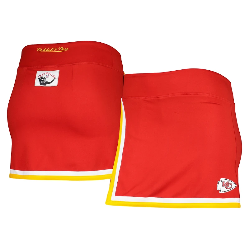 Jupe-short pour femme Mitchell & Ness rouge Kansas City Chiefs
