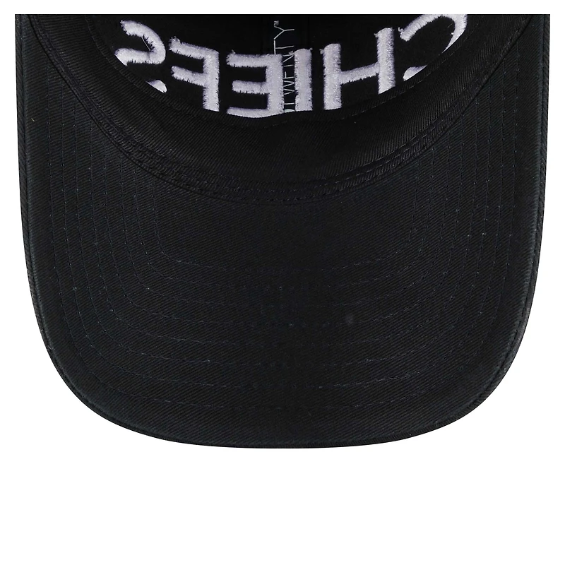Casquette ajustable Cece 9TWENTY noire New Era pour femme des Kansas City Chiefs