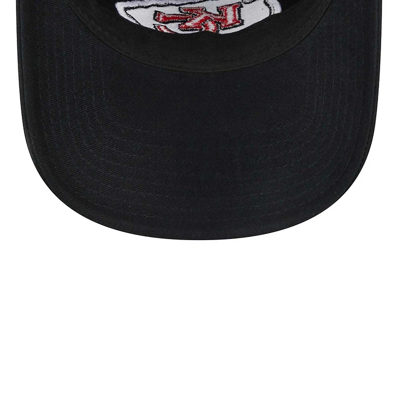 Women's New Era  Black Kansas City Chiefs  Main Core Classic 2.0 9TWENTY Adjustable Hat