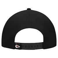 Casquette ajustable New Era noire métallisée 9FORTY M-Crown A-Frame pour femme des Kansas City Chiefs