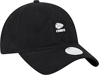 Women's New Era Black Kansas City Chiefs Suede Patch 9TWENTY Adjustable Hat