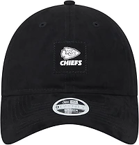 Women's New Era Black Kansas City Chiefs Suede Patch 9TWENTY Adjustable Hat