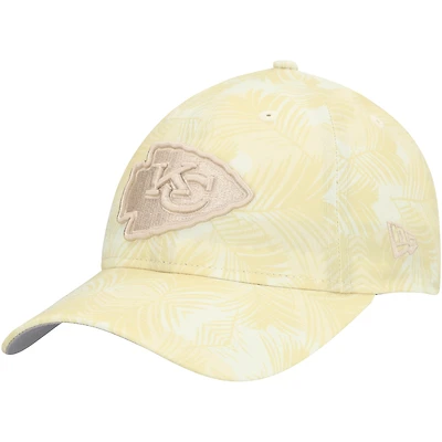 Casquette ajustable Frond 9TWENTY pour femme de couleur crème New Era Kansas City Chiefs