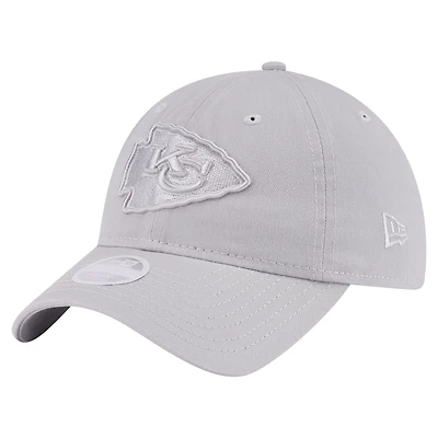 Women's New Era Gray Kansas City Chiefs Color Pack 9TWENTY Adjustable Hat