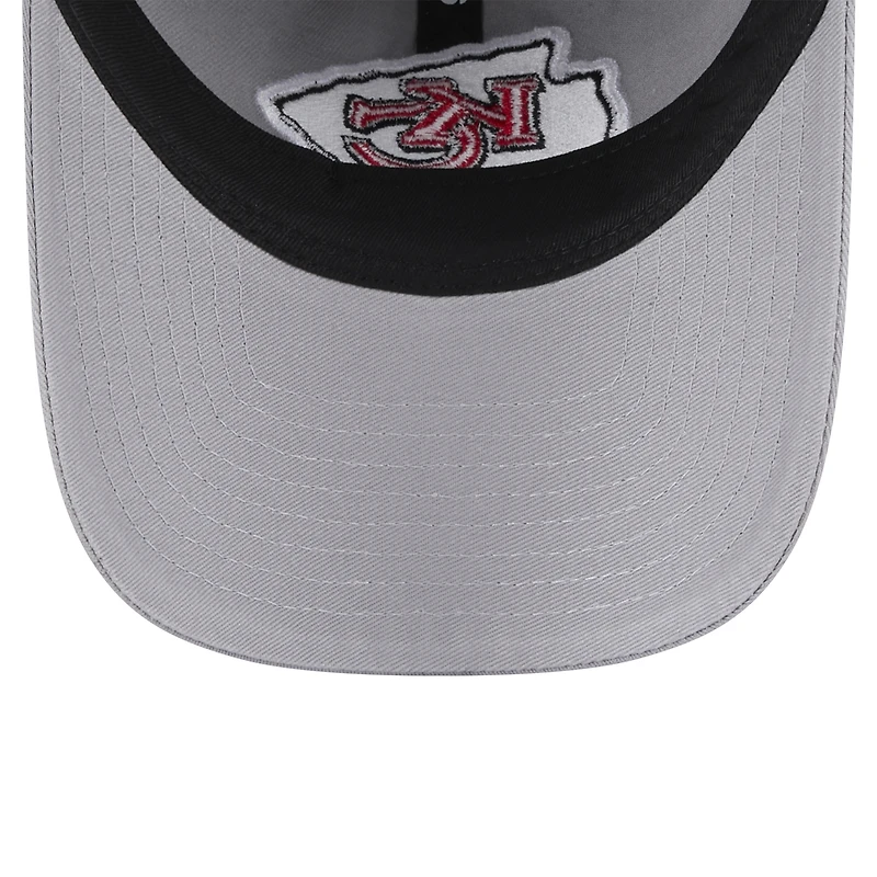 Casquette ajustable Main 9TWENTY des Kansas City Chiefs de New Era pour femme, grise