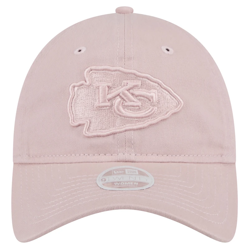 Casquette ajustable Main 9TWENTY rose clair pour femme New Era Kansas City Chiefs
