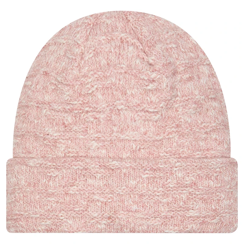 Women's New Era Pink Kansas City Chiefs Metallic Cuffed Knit Hat