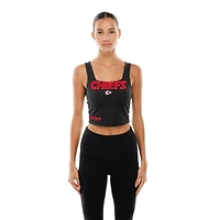 Women's New Era Red/Black Kansas City Chiefs Reversible Cropped Sport Classics Tank Top