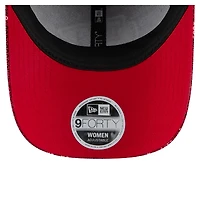 Casquette ajustable 9FORTY à sequins rouge des Kansas City Chiefs de New Era pour femme