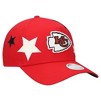 Women's New Era  Red Kansas City Chiefs  Stardom A-Frame 9FORTY Adjustable Hat