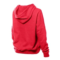 Women's New Era Red Kansas City Chiefs Throwback Boxy Hoodie Sweatshirt