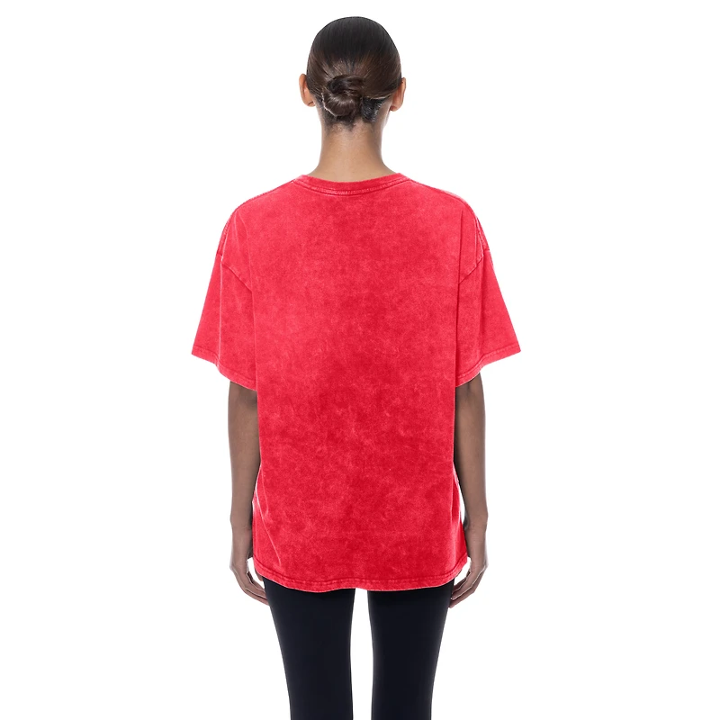 T-shirt oversize rétro Kansas City Chiefs rouge New Era pour femme
