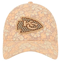 Casquette ajustable 9TWENTY à imprimé floral des Kansas City Chiefs de New Era pour femme