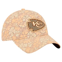 Women's New Era  Tan Kansas City Chiefs Floral 9TWENTY Adjustable Hat