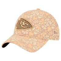 Women's New Era  Tan Kansas City Chiefs Floral 9TWENTY Adjustable Hat