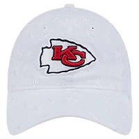 Casquette ajustable florale 9TWENTY blanche New Era pour femme des Kansas City Chiefs