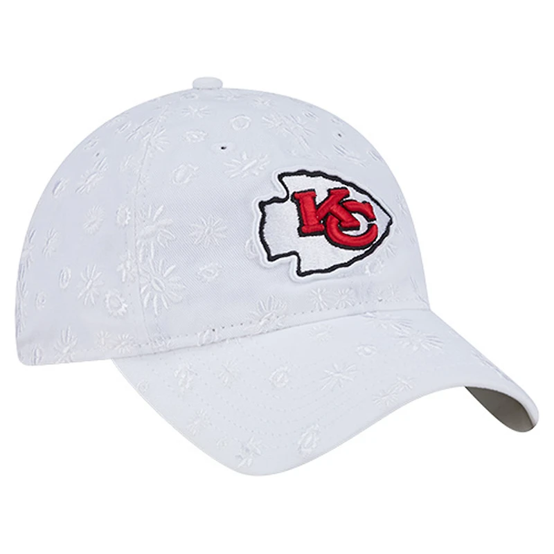 Women's New Era  White Kansas City Chiefs Floral 9TWENTY Adjustable Hat