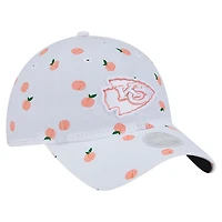 Women's New Era  White Kansas City Chiefs Fruit Pattern 9TWENTY Adjustable Hat