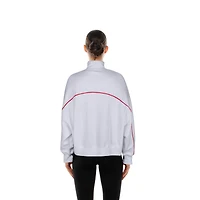 Women's New Era White Kansas City Chiefs Functional Fandom Quarter-Zip Sweatshirt