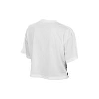 Women's New Era  White Kansas City Chiefs Summer Mesh Cropped Boxy T-Shirt