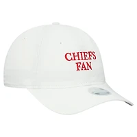 Women's New Era White Kansas City Chiefs Team Fan 9TWENTY Adjustable Hat