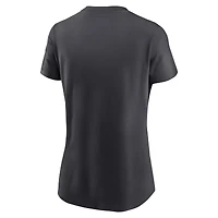T-shirt essentiel emblématique Nike Anthracite Kansas City Chiefs Super Bowl LVIII Champions pour femmes