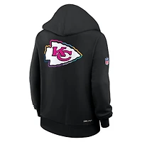 Sweat à capuche Nike noir Dri-FIT NFL Crucial Catch Sideline pour femme des Kansas City Chiefs 2025