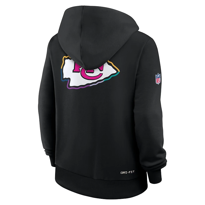 Women's Nike Black Kansas City Chiefs 2025 NFL Crucial Catch Sideline Standard Issue Dri-FIT Hoodie