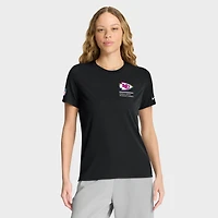 T-shirt Nike noir pour femme Kansas City Chiefs NFL Crucial Catch Tri-Blend Dri-FIT 2025