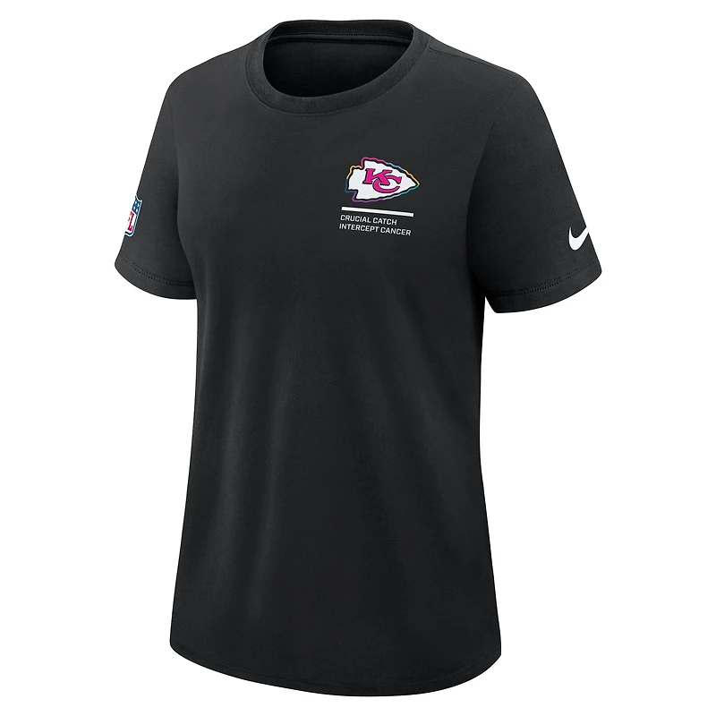 Women's Nike Black Kansas City Chiefs 2025 NFL Crucial Catch Tri-Blend Dri-FIT T-Shirt