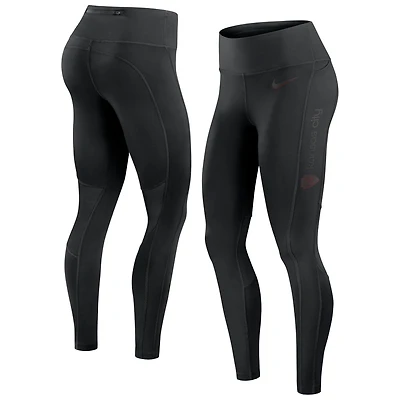 Legging Nike Dri-FIT noir pour femme avec logo Edge des Chiefs de Kansas City