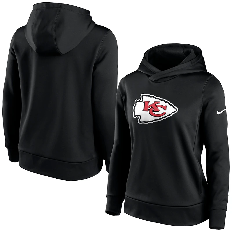 Women's Nike Black Kansas City Chiefs Lightweight Performance Hooded Top