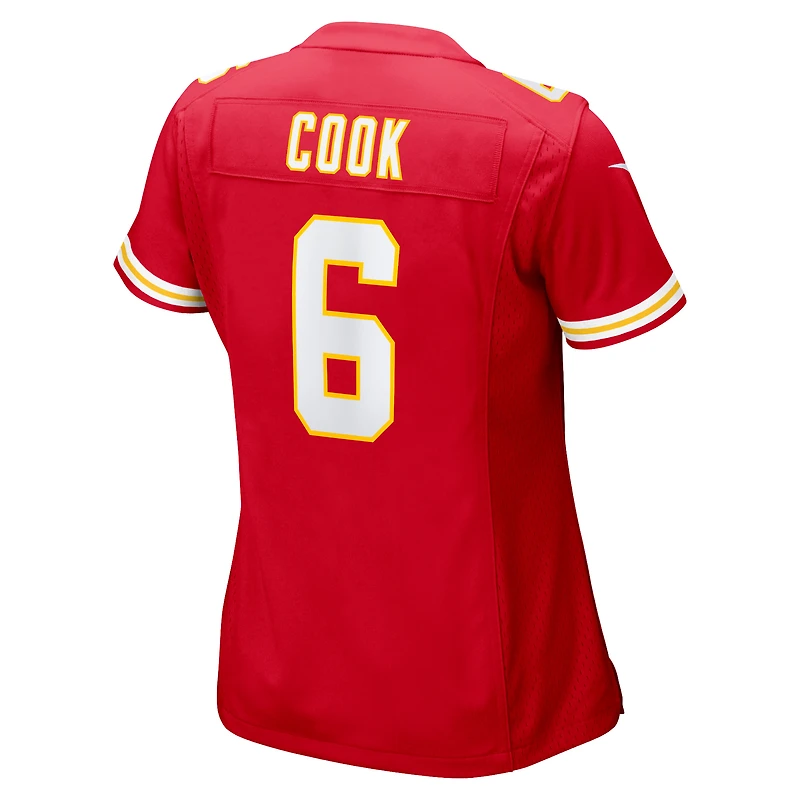 Maillot Nike Bryan Cook pour femme, rouge, joueur de match des Chiefs Kansas City