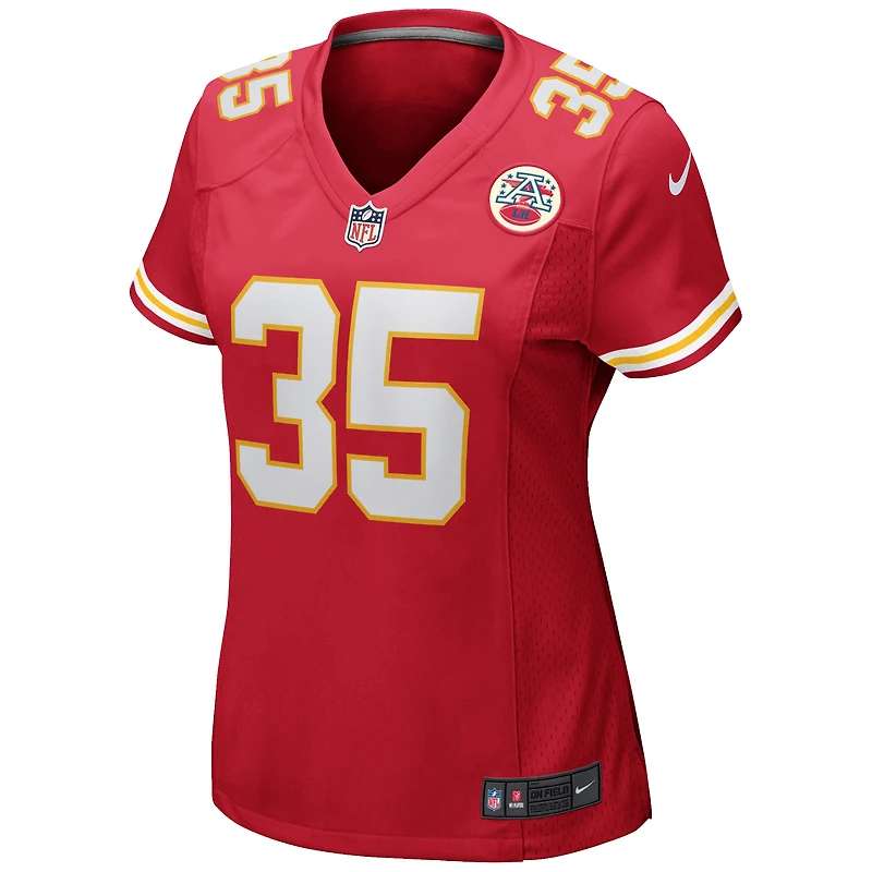 Maillot de joueur retraité du match Nike Christian Okoye des Chiefs Kansas City pour femme, rouge
