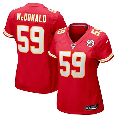 Women's Nike Cooper McDonald  Red Kansas City Chiefs Team Game Jersey